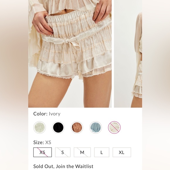 Free people Camille ruffle shorts bundle - Picture 5 of 5